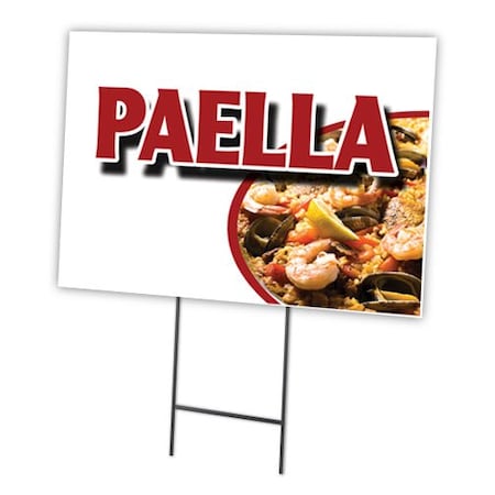 Signmission Paella Yard Sign & Stake outdoor plastic coroplast window, C-1216-DS-Paella C-1216-DS-Paella
